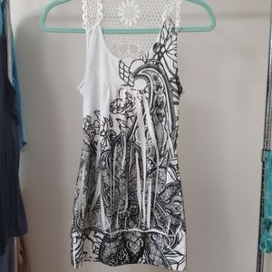 Black and white women's tank top.